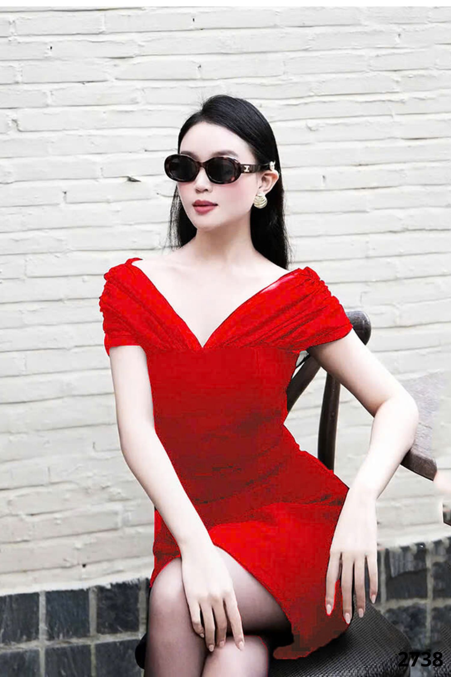 Đầm Xòe Dáng Chữ A Phối Lưới Sang Trọng - 2738 (2738) chụp thực tế - Thời Trang Minh Ngọc